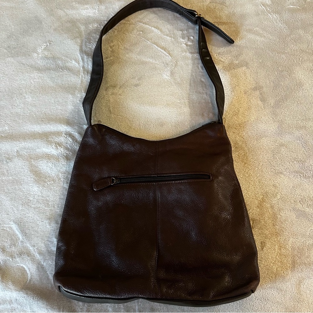 Vintage Brown Genuine Leather Shoulder Bag - Picture 2 of 16